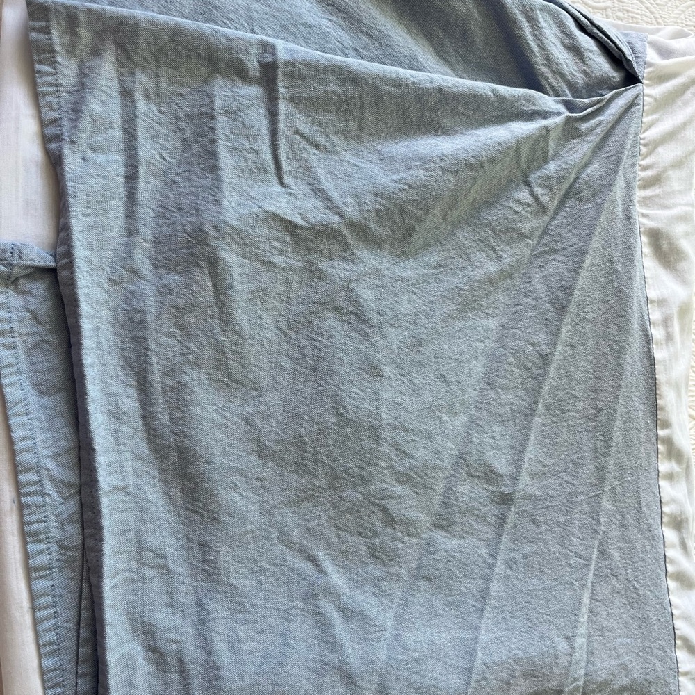 Ralph Lauren Oxford blue twin bedskirt